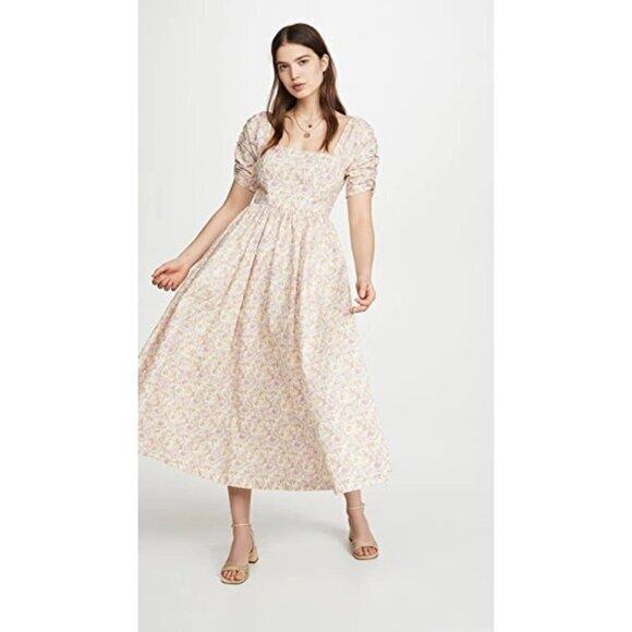 Free People Dresses & Skirts - She’s A Dream Free People Midi Dress Size 2-Floral Powder Combo OB1086666 NEW